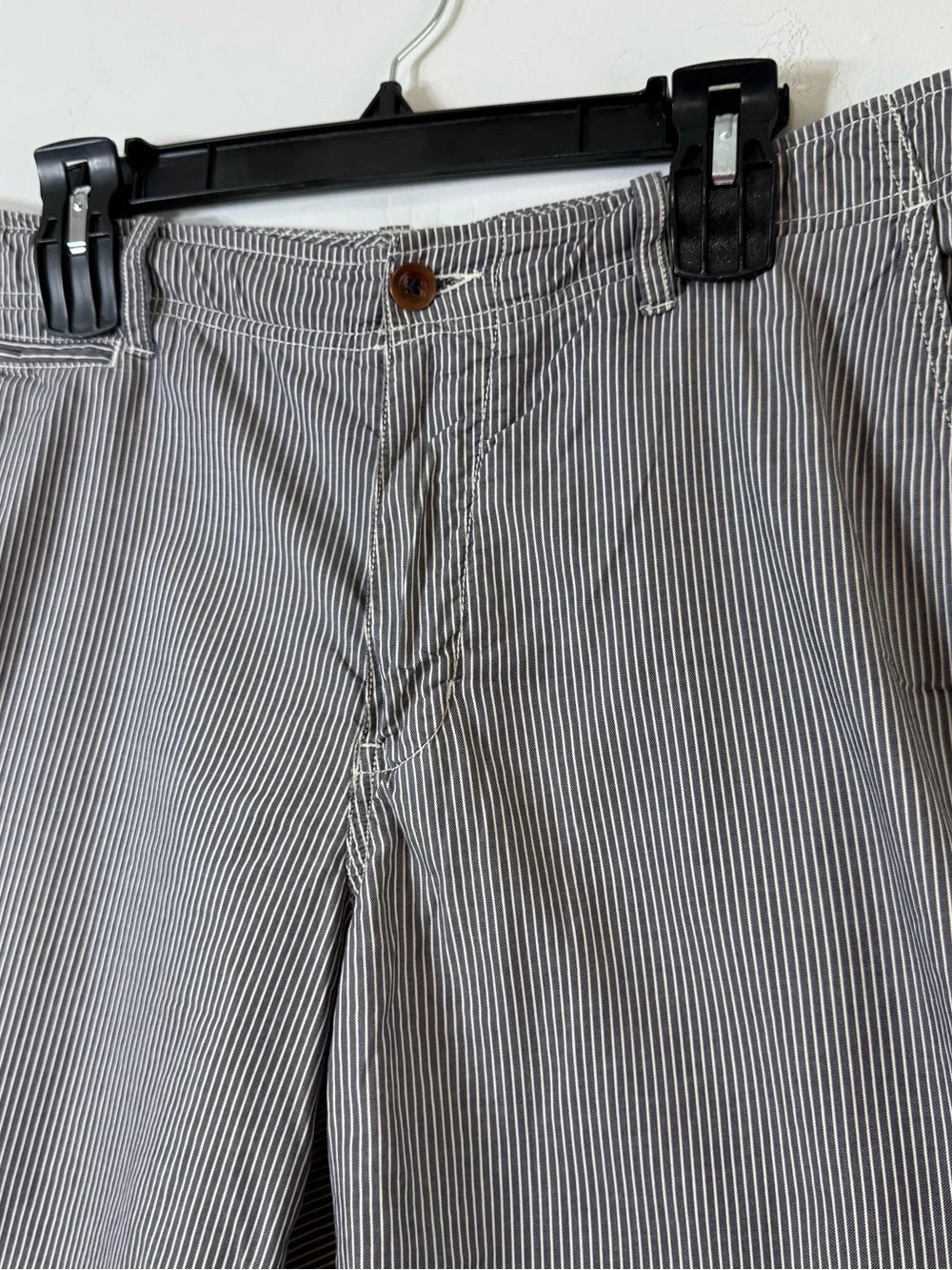 J.Crew Mens 34W Striped Field Shorts Flat Front 100% Cotton